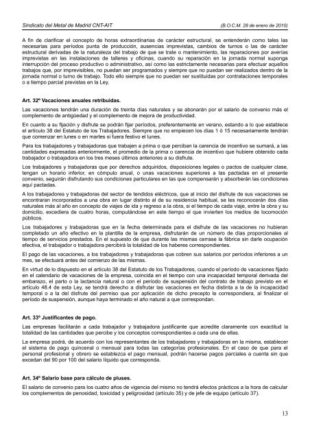 Descargar convenio en PDF - Sindicato del Metal de Madrid - CNT