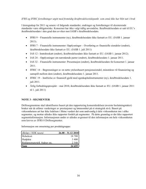 Årsrapport 2010 - Eqology.com