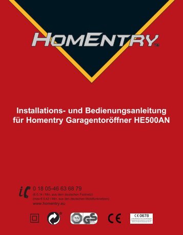 und Bedienungsanleitung für Homentry ... - Chamberlain