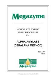 ALPHA AMYLASE (CERALPHA METHOD) - Megazyme