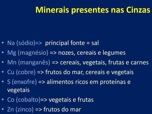 ANÁLISE DE CINZAS EM ALIMENTOS