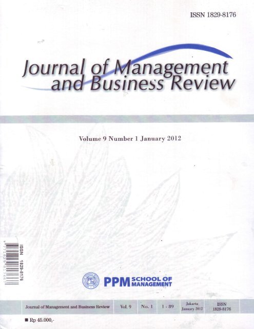 Journal of Management and Business Review Vol. 9 No.1 January ...