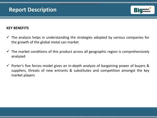 Global Metal Cans Market Strategies adopted by various companies 2013-2020