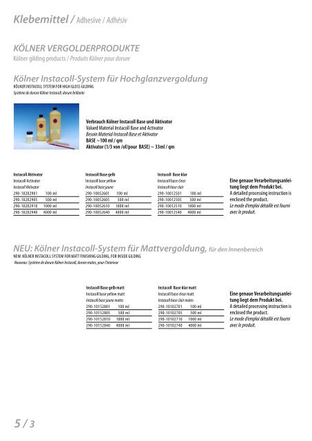 Alles für den Vergolder KATALOG 2015/2016