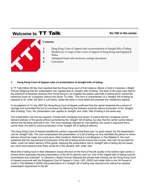 TT Talk 100 - TT Club