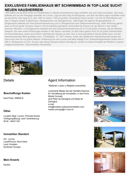 PDF Flyer - Exklusive Immobilien Deutschland Europa Weltweit