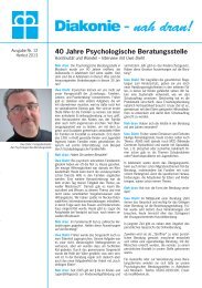 40 Jahre Psychologische Beratungsstelle - Diakonisches Werk im ...