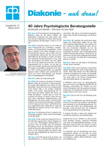 40 Jahre Psychologische Beratungsstelle - Diakonisches Werk im ...