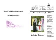 Juni bis August - Evangelische Kirchengemeinde Westhofen und ...