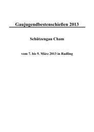 Ergebnisliste GaujugendbestenschieÃen 2013 - SchÃ¼tzengau Cham
