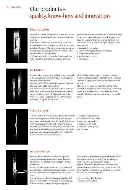 Electric bolts Technical information - Assa Abloy