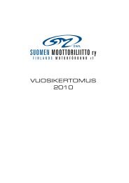 VUOSIKERTOMUS 2010 - Suomen Moottoriliitto SML ry.