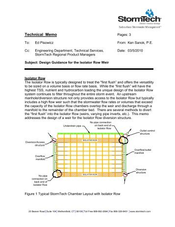 Technical Memo - StormTech