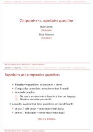 Comparative vs. superlative quantifiers Superlative and comparative ...