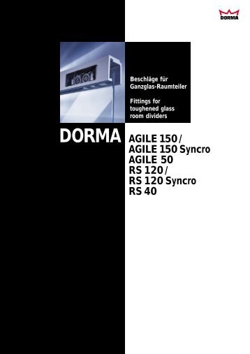 DORMA AGILE 150/AGILE 150 Syncro Kleinste Abmessungen