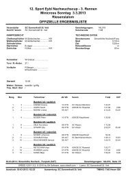 12. Sport Eybl Nachwuchscup - 3. Rennen ... - DSG Sele Zell