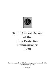 Tenth Annual Report of the Data Protection Commissioner 1998