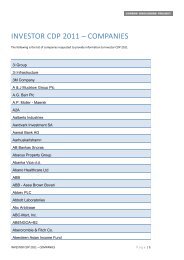 Investor CDP 2011 Companies List - Carbon Disclosure  Project