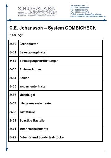 CEJ CombiCheck Bauteile (PDF) - SchrÃ¶ter & Lausen