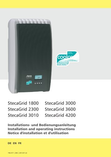 StecaGrid 1800 StecaGrid 3000 StecaGrid 2300 ... - Sinetech