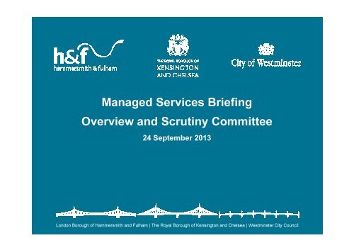 Update on the Tri-Borough Managed Services framework ...