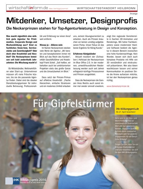 Wirtschaftsstandort Heilbronn | wirtschaftinform.de 05.2015