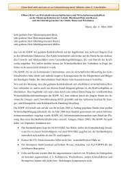 Offener Brief - Kohlefreies Mainz