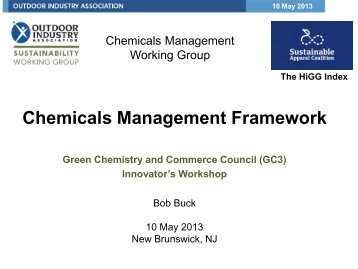 Robert Buck, Dupont - Green Chemistry & Commerce Council