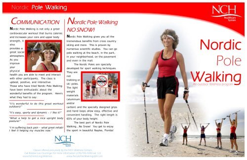 Nordic Pole Walking Pole Walking - NCH Healthcare System