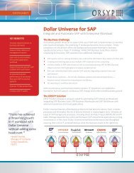 Dollar Universe for SAP - Orsyp