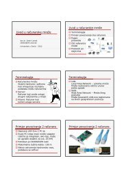 Uvod u računarske mreže - Univerzitet u Zenici