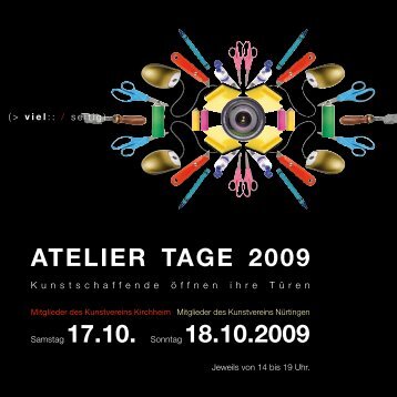 Download Broschüre Ateliertage 2009 - Kunstverein Kirchheim eV