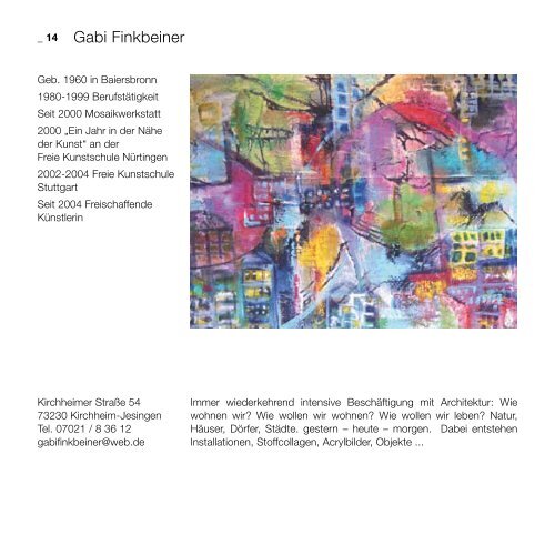 Download Broschüre Ateliertage 2009 - Kunstverein Kirchheim eV