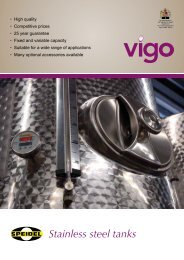 Stainless steel tanks - Vigo Ltd