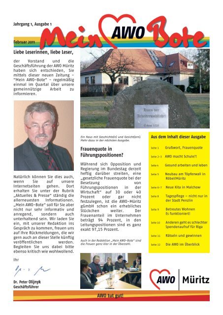 Ausgabe 1/2011 - AWO-MÃ¼ritz