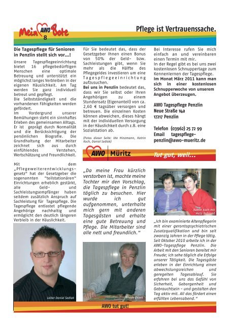 Ausgabe 1/2011 - AWO-MÃ¼ritz