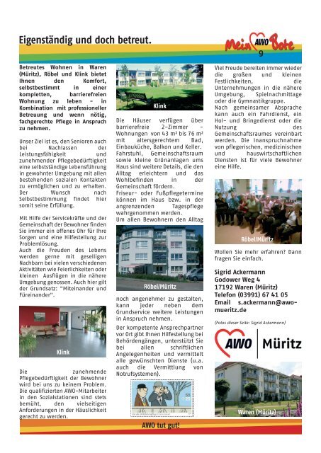 Ausgabe 1/2011 - AWO-MÃ¼ritz