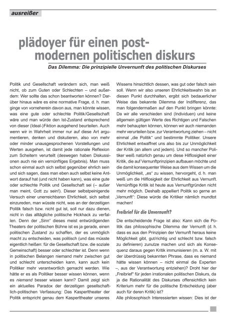 politik und gesellschaft - ausreiÃer - mur.at