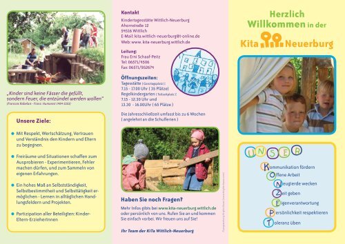 Willkommenin der Kita Neuerburg - KindertagesstÃ¤tte Wittlich ...