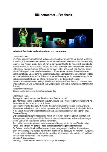 Feedback SchuelerInnen LehrerInnen.pdf - thÃ©Ã¢tre de la grenouille