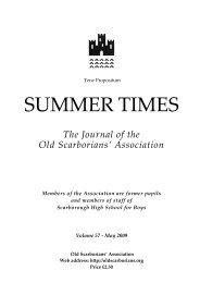 Summer Times: Volume 57, May 2009 - Old Scarborians