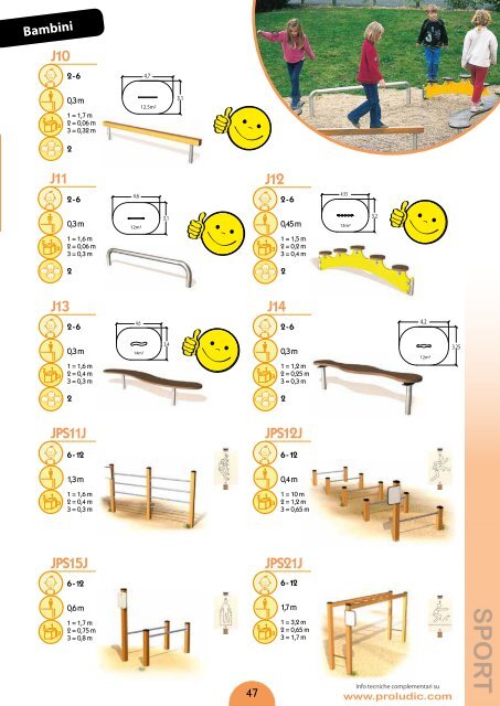 Attrezzature per aree gioco e sportive - Proludic