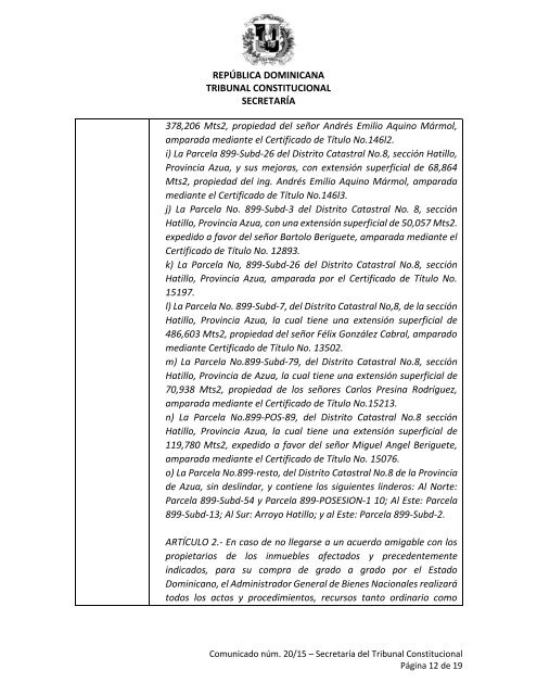 Comunicado - Casos Aprobados_20-15