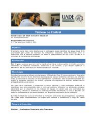 Tablero de Control - Universidad Argentina de la Empresa