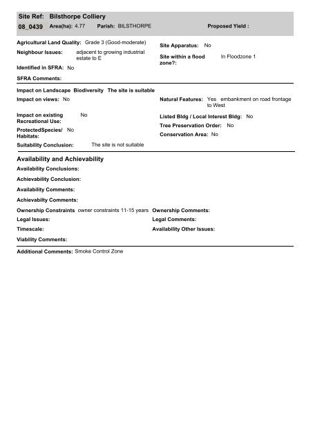 Bilsthorpe & Rufford - Newark and Sherwood District Council