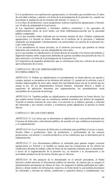 Leyes Ambientales de la Provincia del Chaco.