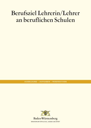 Berufsziel Lehrerin/Lehrer an beruflichen Schulen