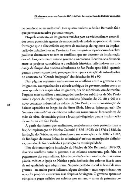 Os imigrantes do Núcleo Colonial de São ... - Diversitas - USP