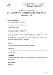 plan de estudios de la carrera de licenciatura en sistemas de ...