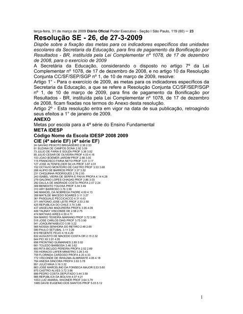 terça-feira, 31 de março de 2009 Diário Oficial Poder Executivo